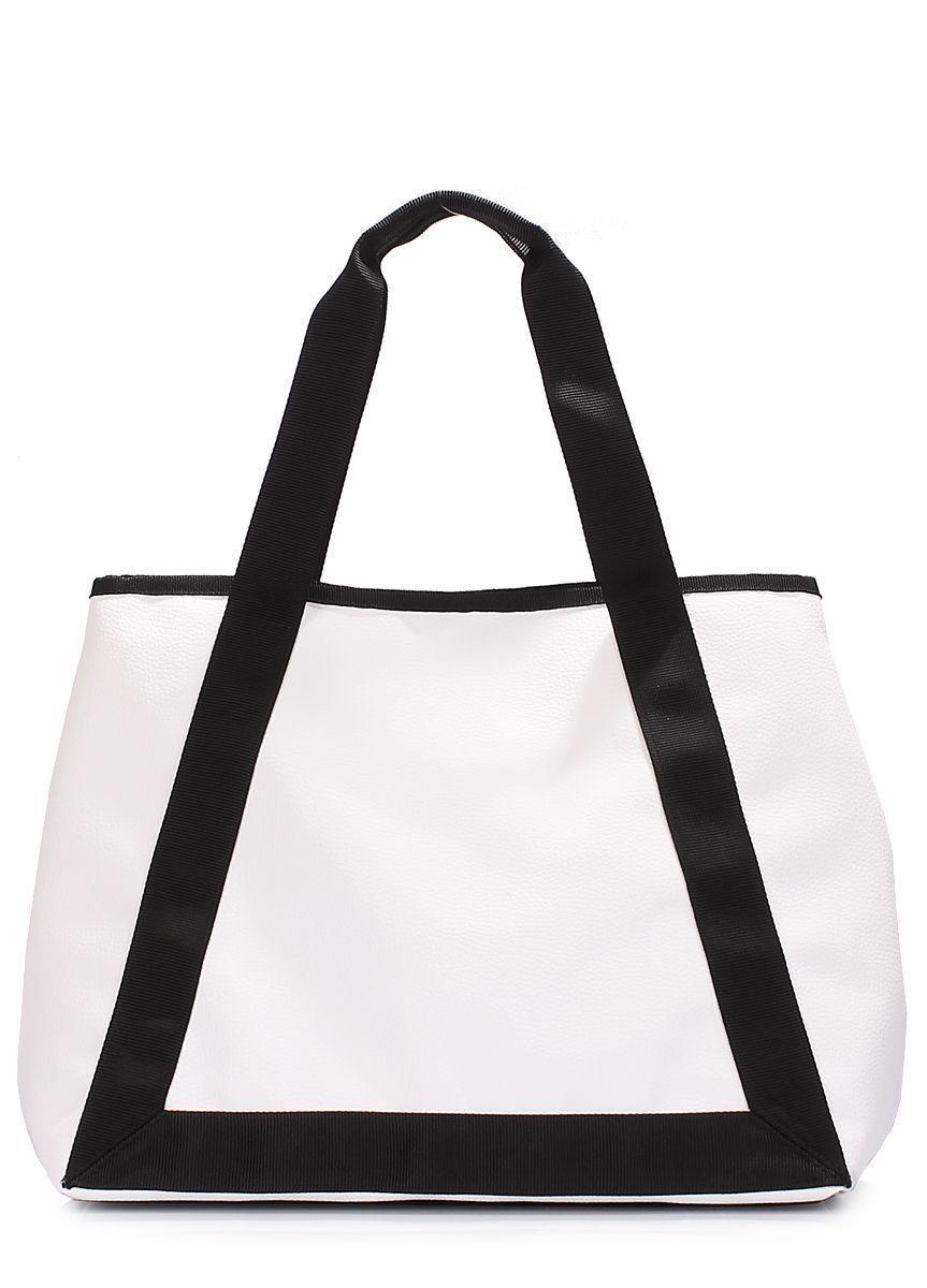 Біла повсякденна сумка POOLPARTY Laguna зі штучної шкіри