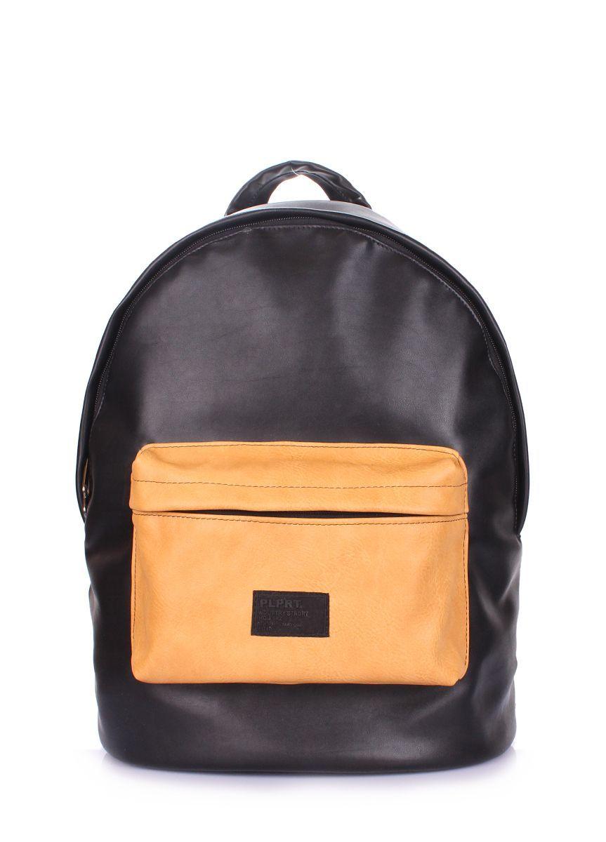 Міський рюкзак POOLPARTY зі штучної шкіри чорний