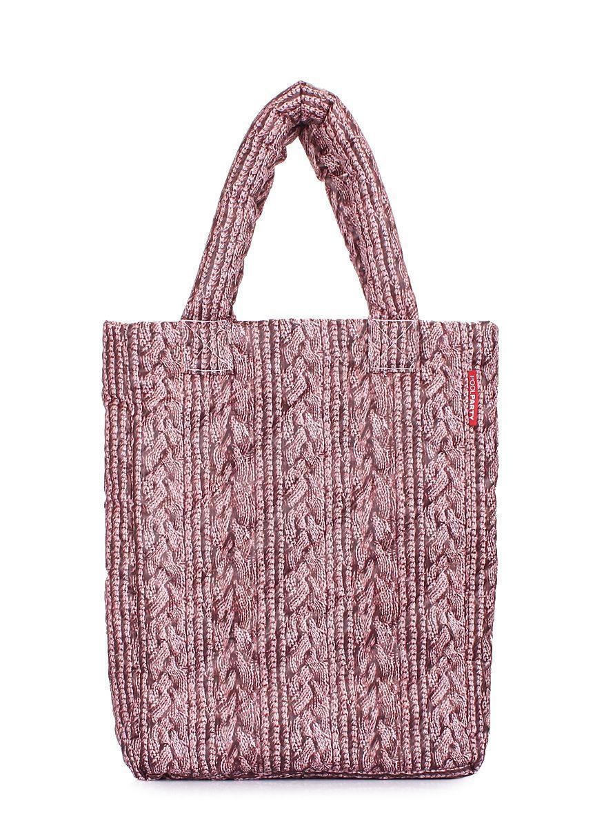 Дута сумка POOLPARTY ns3-brown-sweate з в'язкою