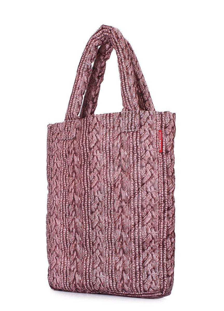 Дута сумка POOLPARTY ns3-brown-sweate з в'язкою