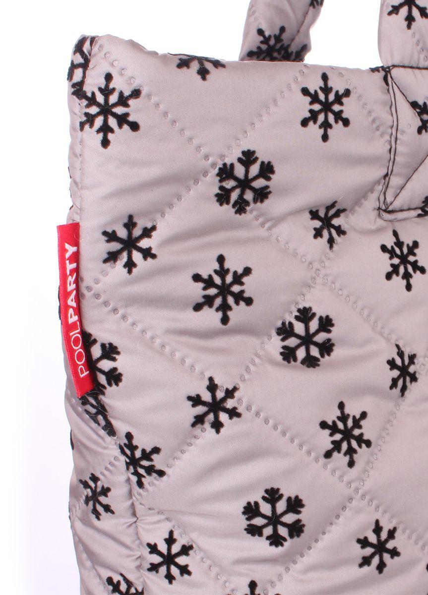 Дута сумка POOLPARTY зі сніжинками