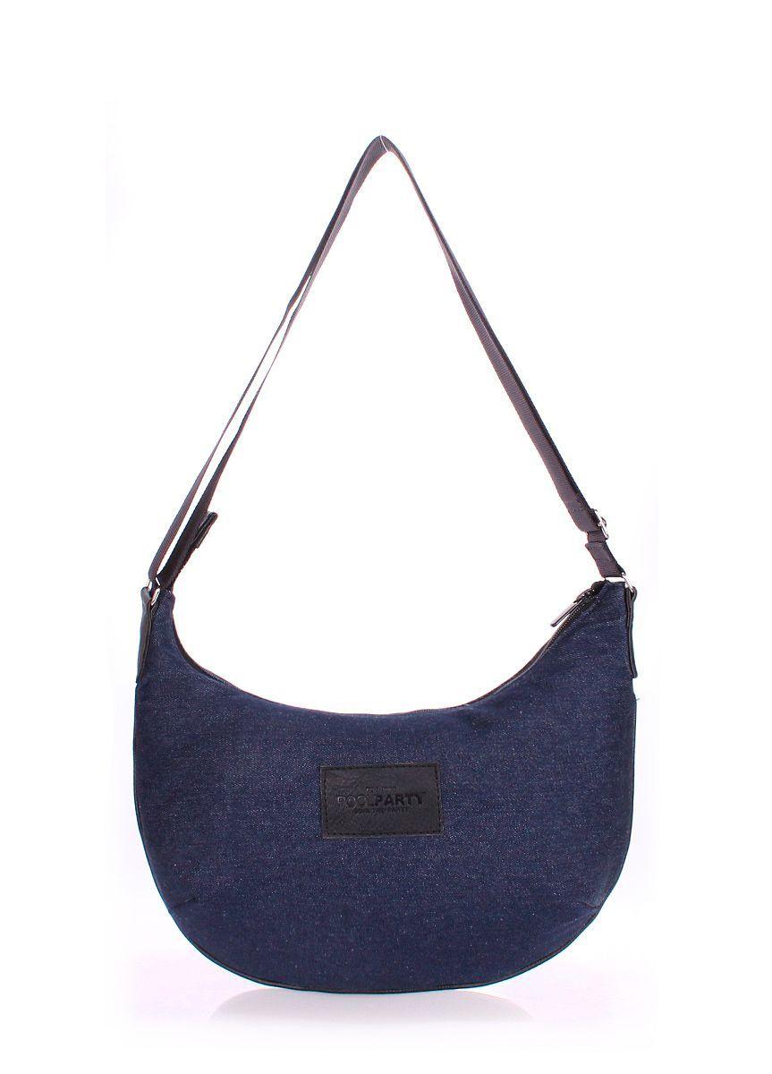 Жіноча джинсова сумка з ременем на плече POOLPARTY