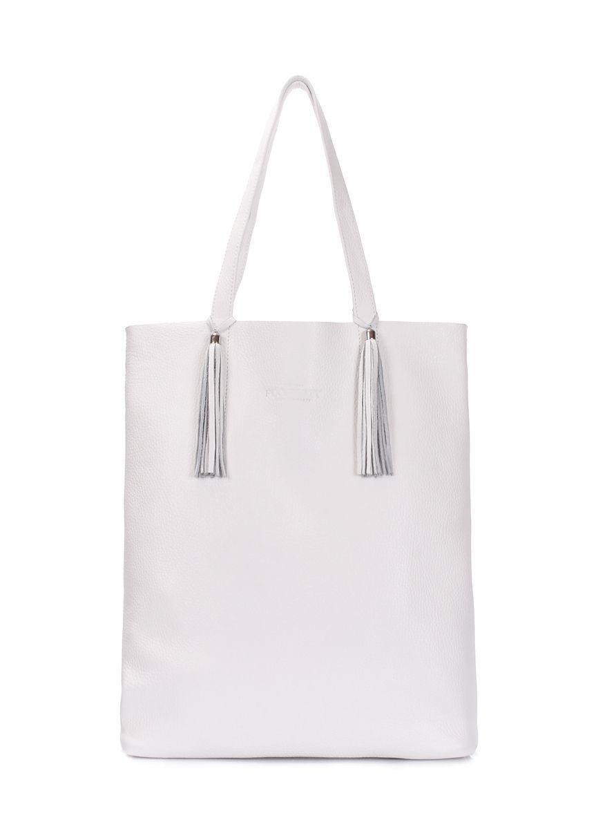 Жіноча шкіряна сумка POOLPARTY Angel біла