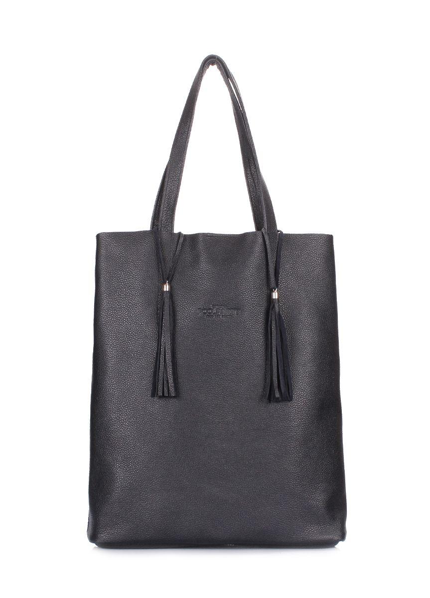 Жіноча шкіряна сумка POOLPARTY Angel чорна