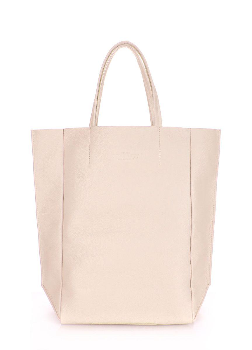 Жіноча шкіряна сумка POOLPARTY BigSoho бежева