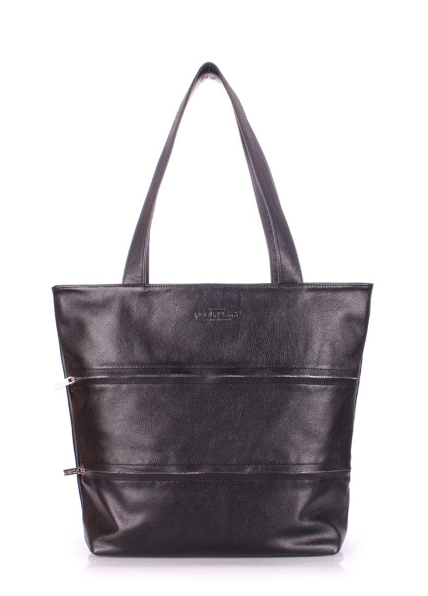 Жіноча шкіряна сумка POOLPARTY Choice чорна