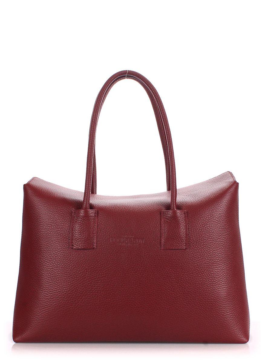 Жіноча шкіряна сумка POOLPARTY Sense бордова