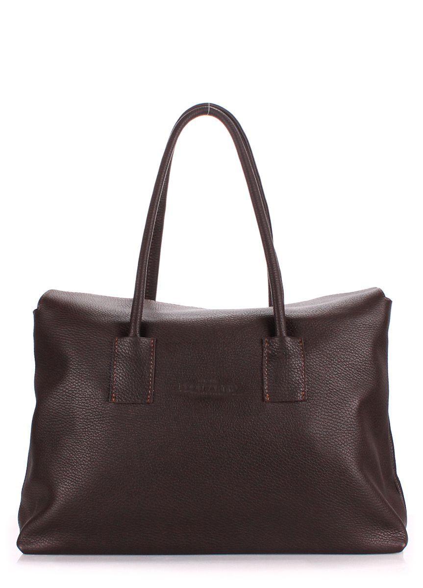 Жіноча шкіряна сумка POOLPARTY Sense коричнева