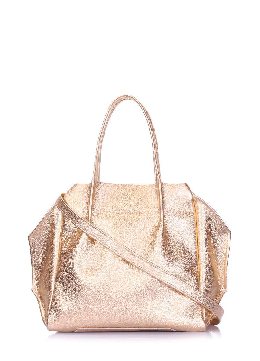 Жіноча шкіряна сумка POOLPARTY Soho Remix золота