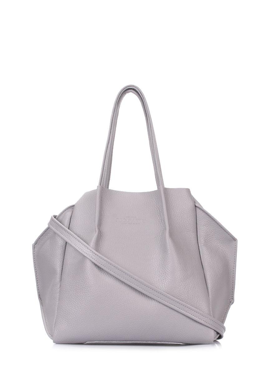 Жіноча шкіряна сумка POOLPARTY Soho Remix сіра