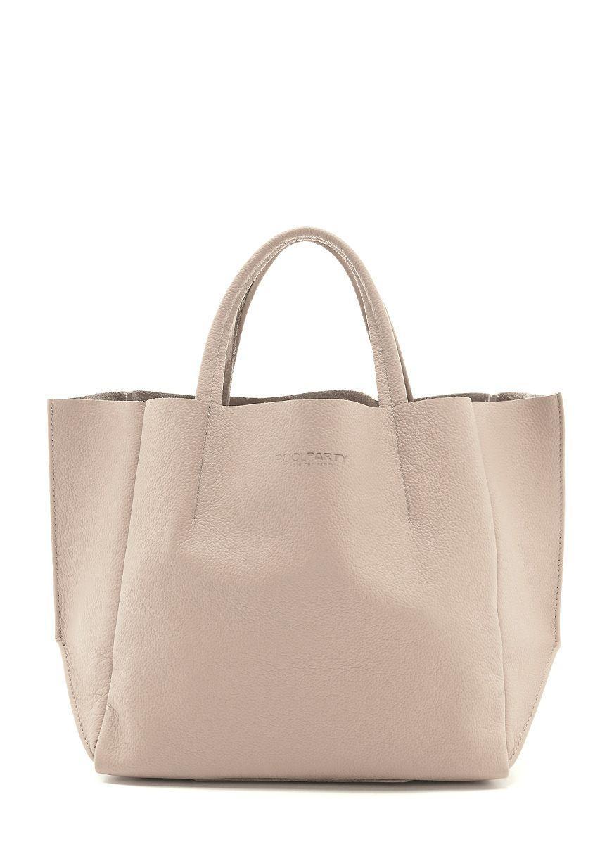 Жіноча шкіряна сумка POOLPARTY Soho бежева