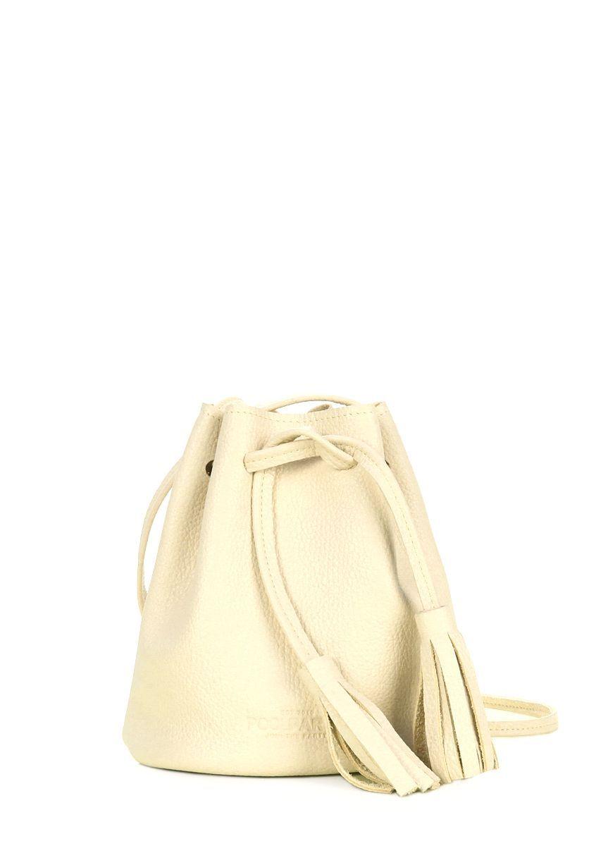 Жіноча шкіряна сумочка на зав'язках POOLPARTY Bucket жовта