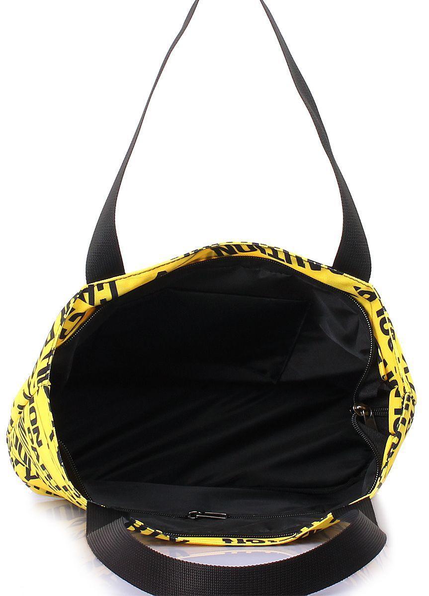 Жіноча текстильна сумка POOLPARTY Select з принтом CAUTION