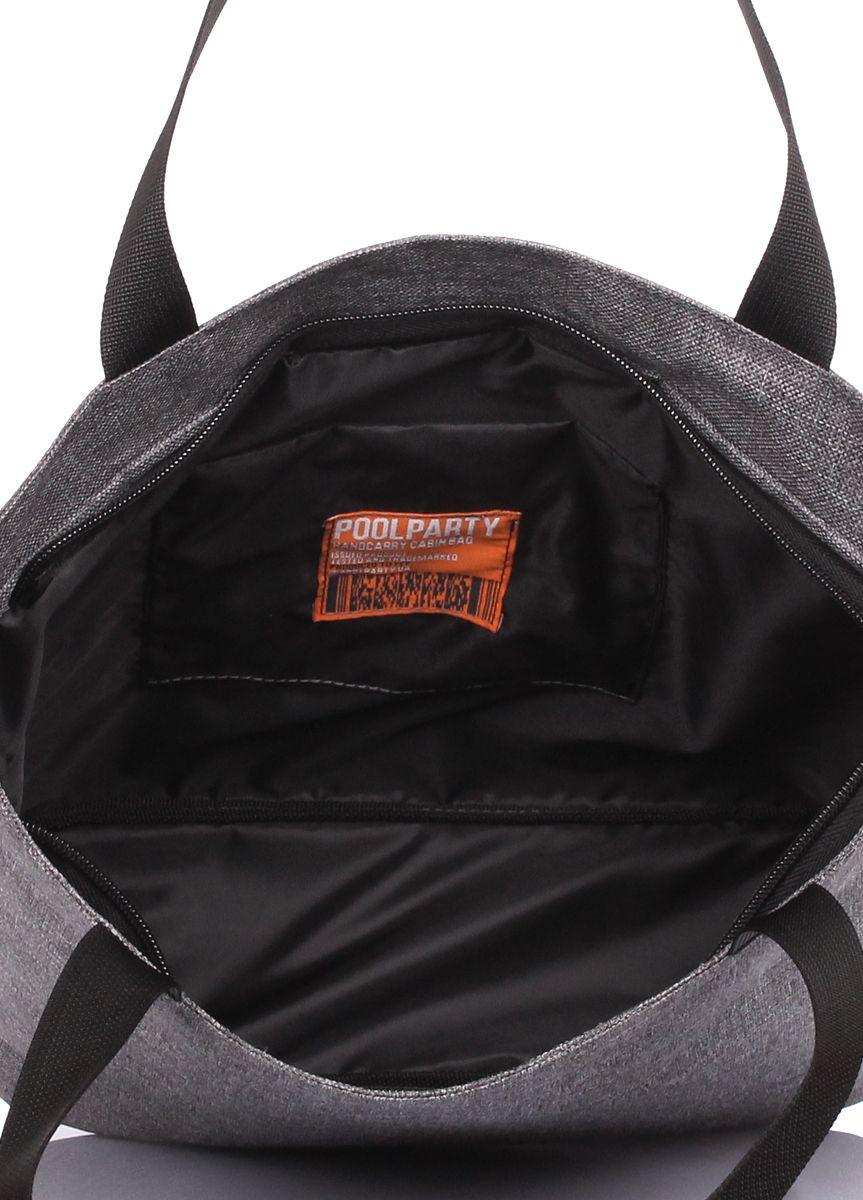 Жіноча текстильна сумка POOLPARTY Select серая сіра