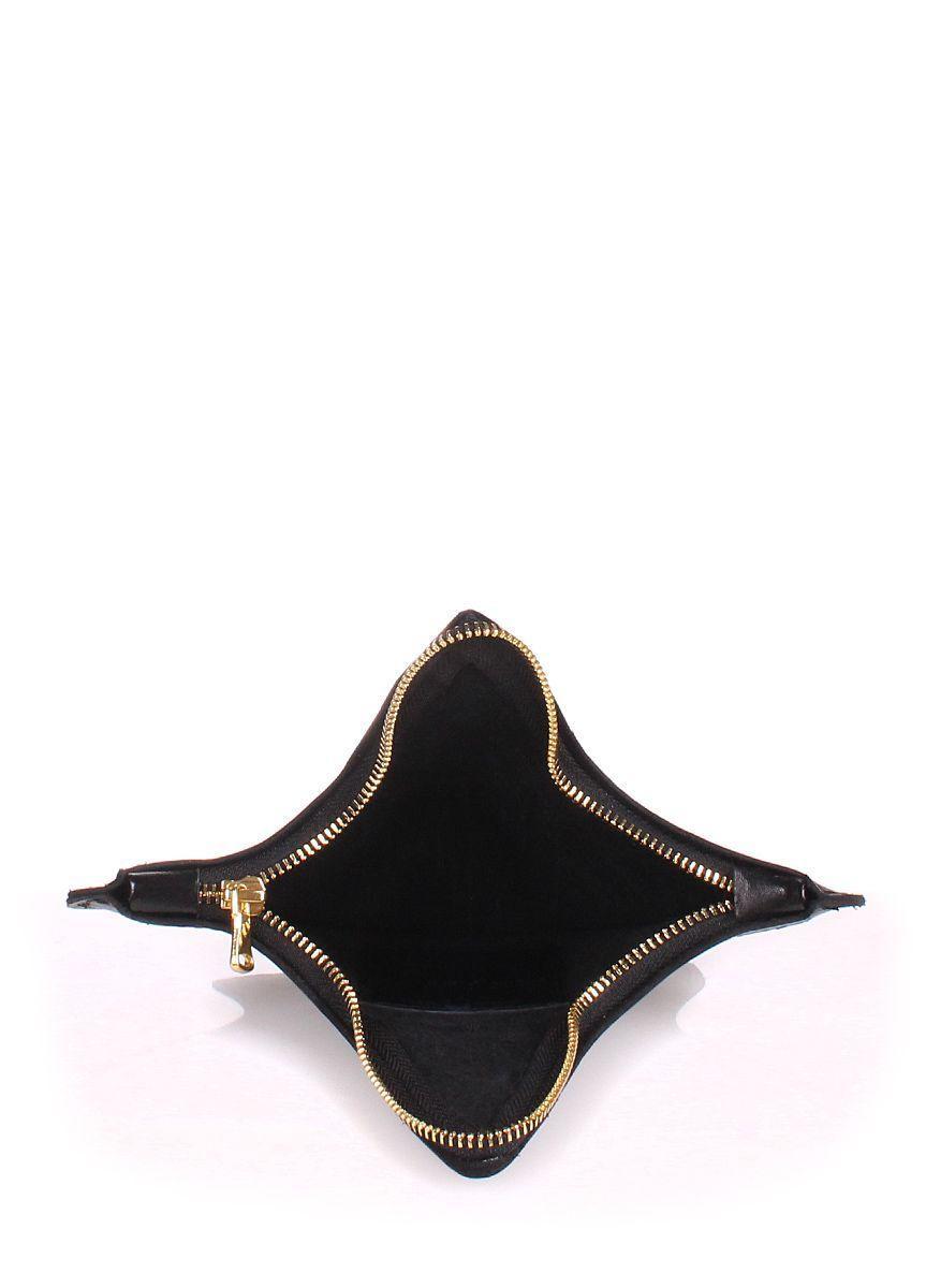 Шкіряна косметичка-клатч POOLPARTY STAR чорна