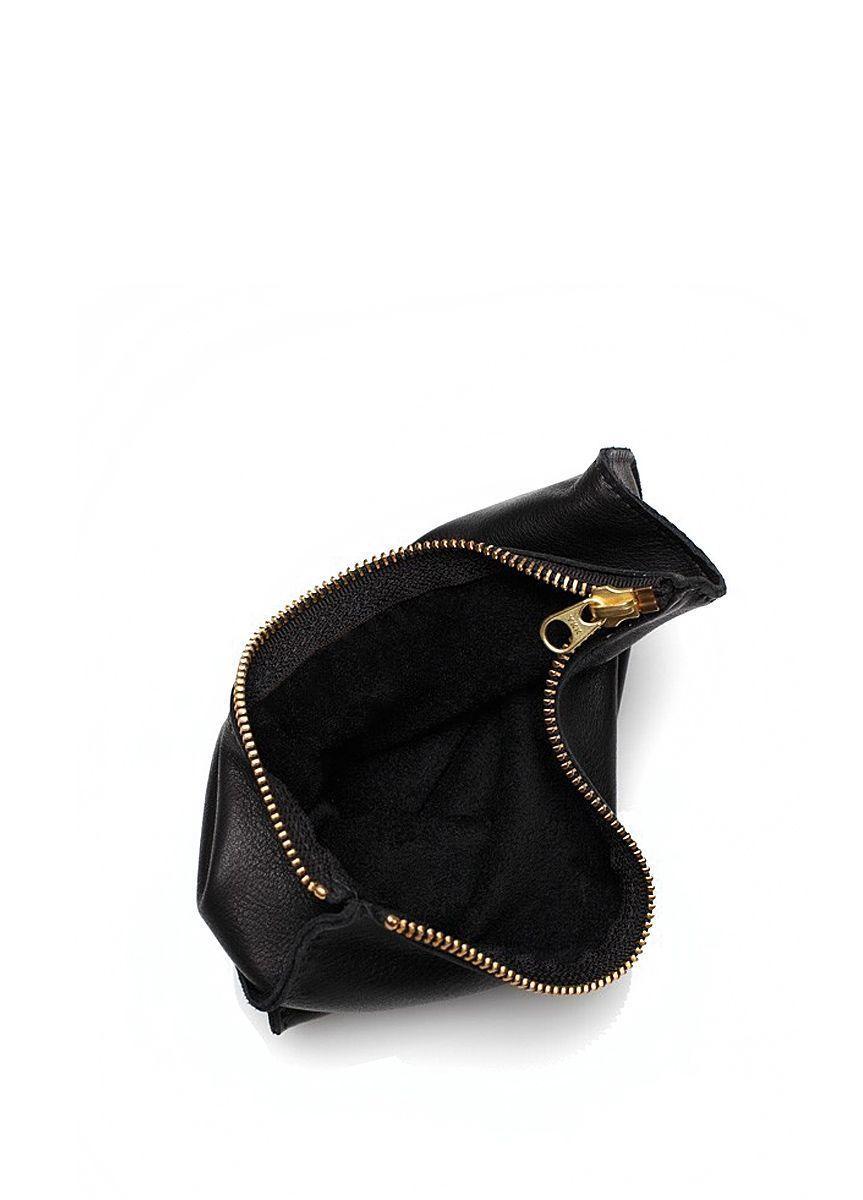 Шкіряна косметичка-клатч POOLPARTY чорна