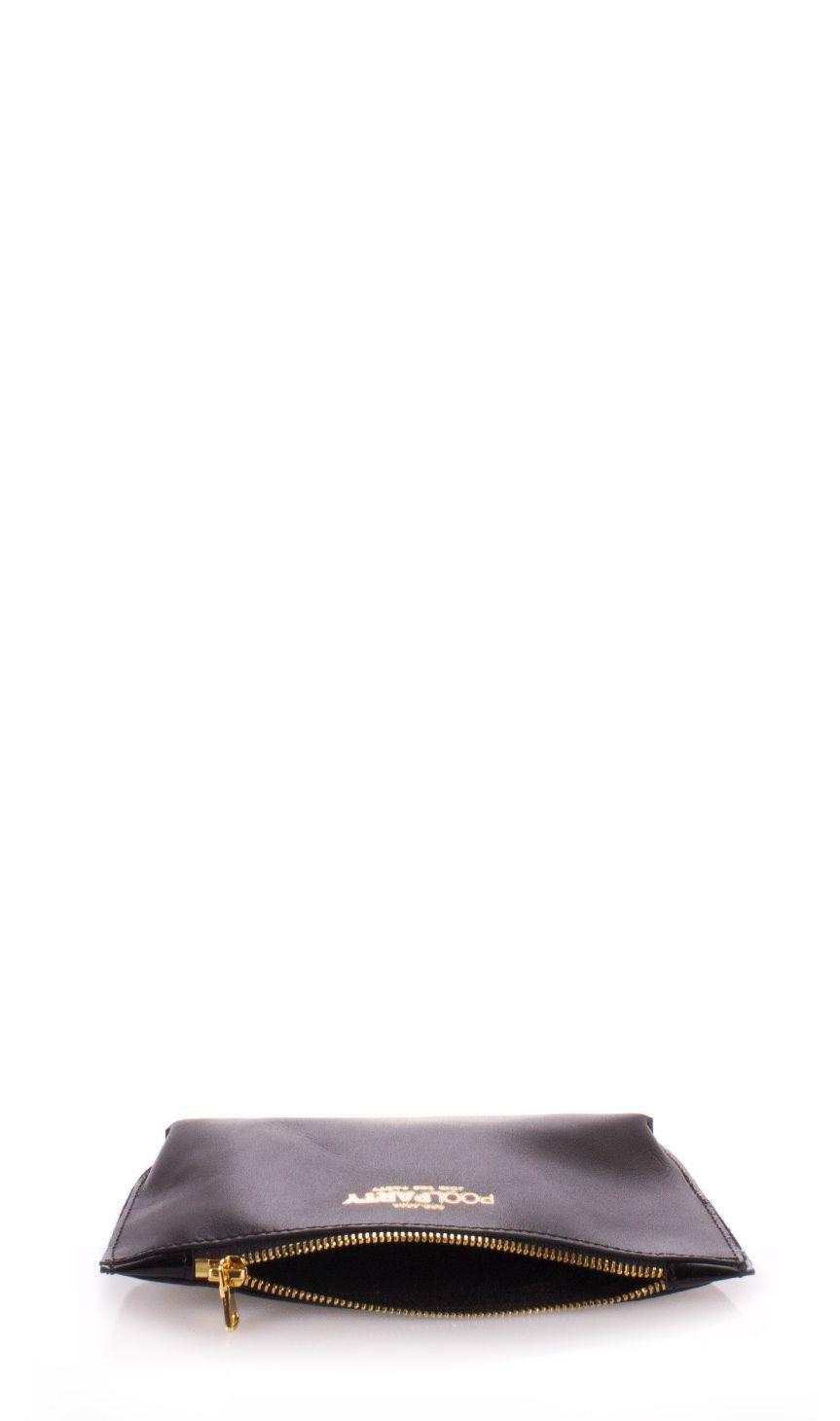 Шкіряна косметичка-клатч POOLPARTY чорна