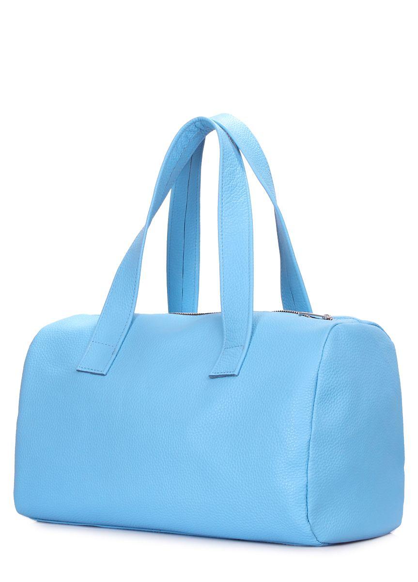 Шкіряна сумка POOLPARTY Sidewalk блакитна