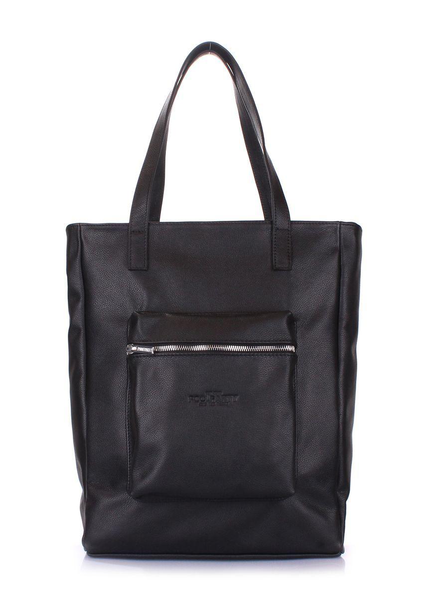 Шкіряна сумка POOLPARTY Spirit чорна