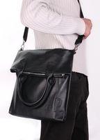 Шкіряна сумка POOLPARTY чорна