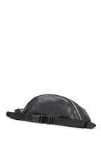 Шкіряна сумка-бананка POOLPARTY чорна