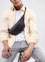 Шкіряна сумка-бананка POOLPARTY чорна