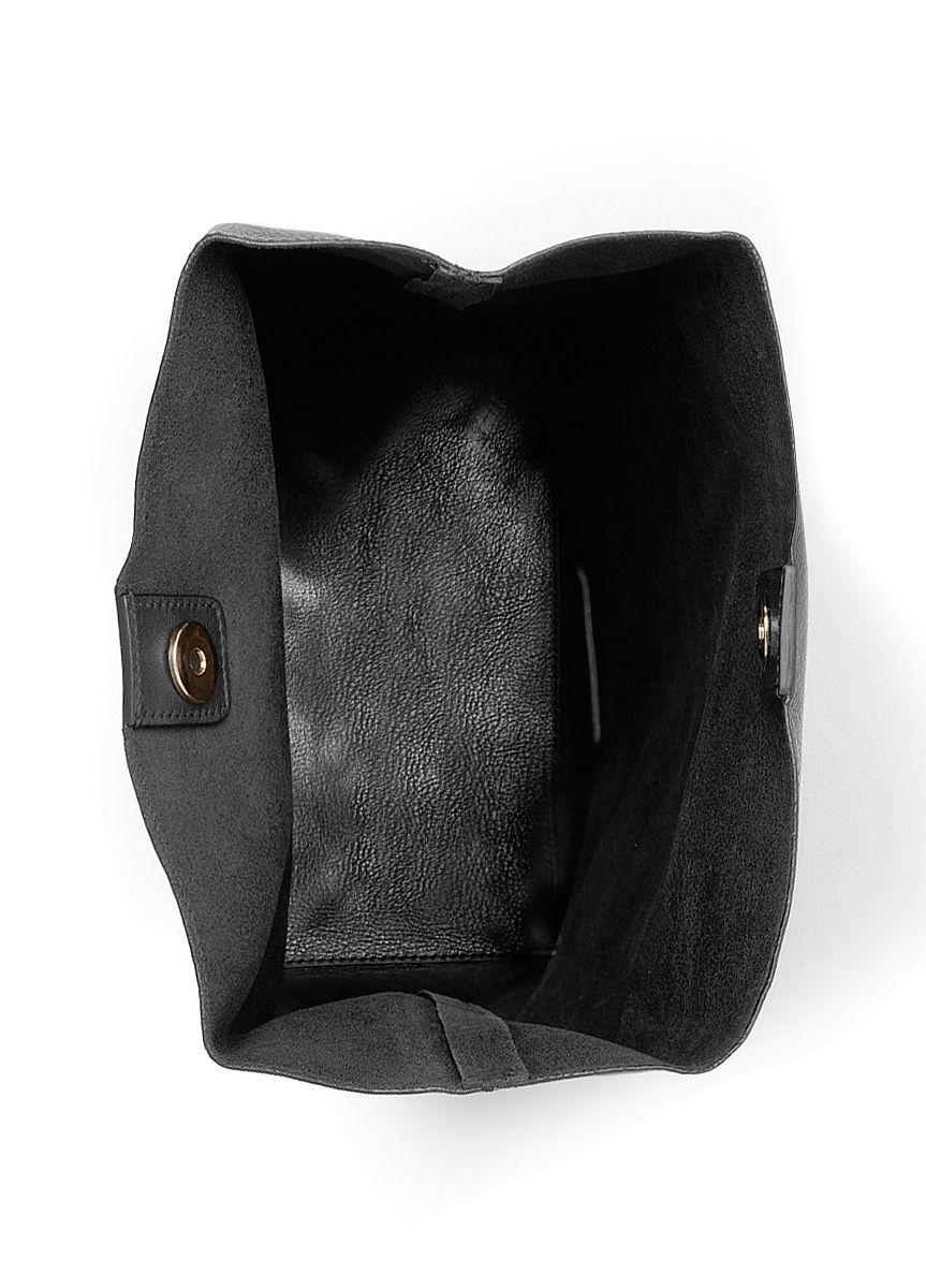 Шкіряна сумка-клатч POOLPARTY Lunchbox черная