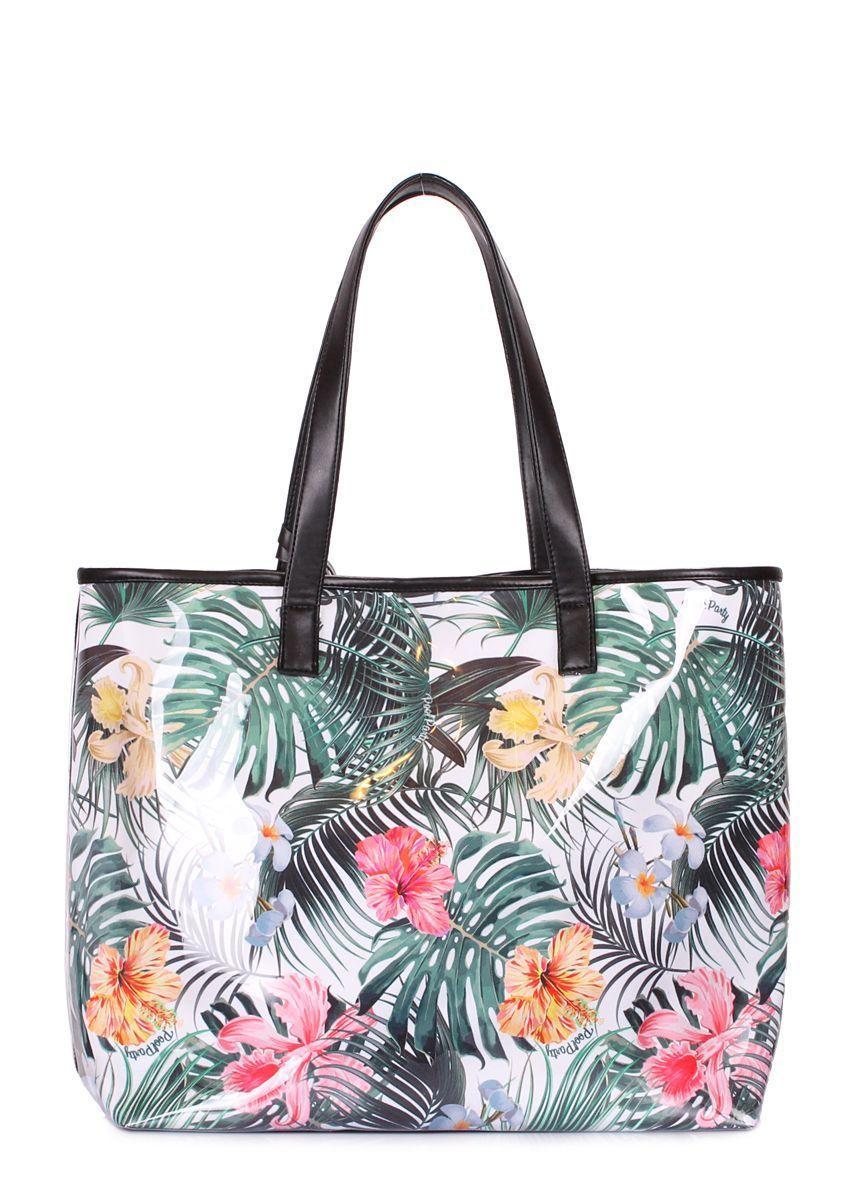 Літня жіноча сумка POOLPARTY Resort з тропічним принтом