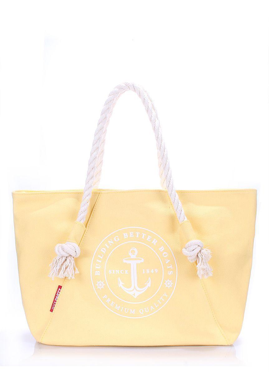 Літня сумка POOLPARTY Breeze з якорем жовта