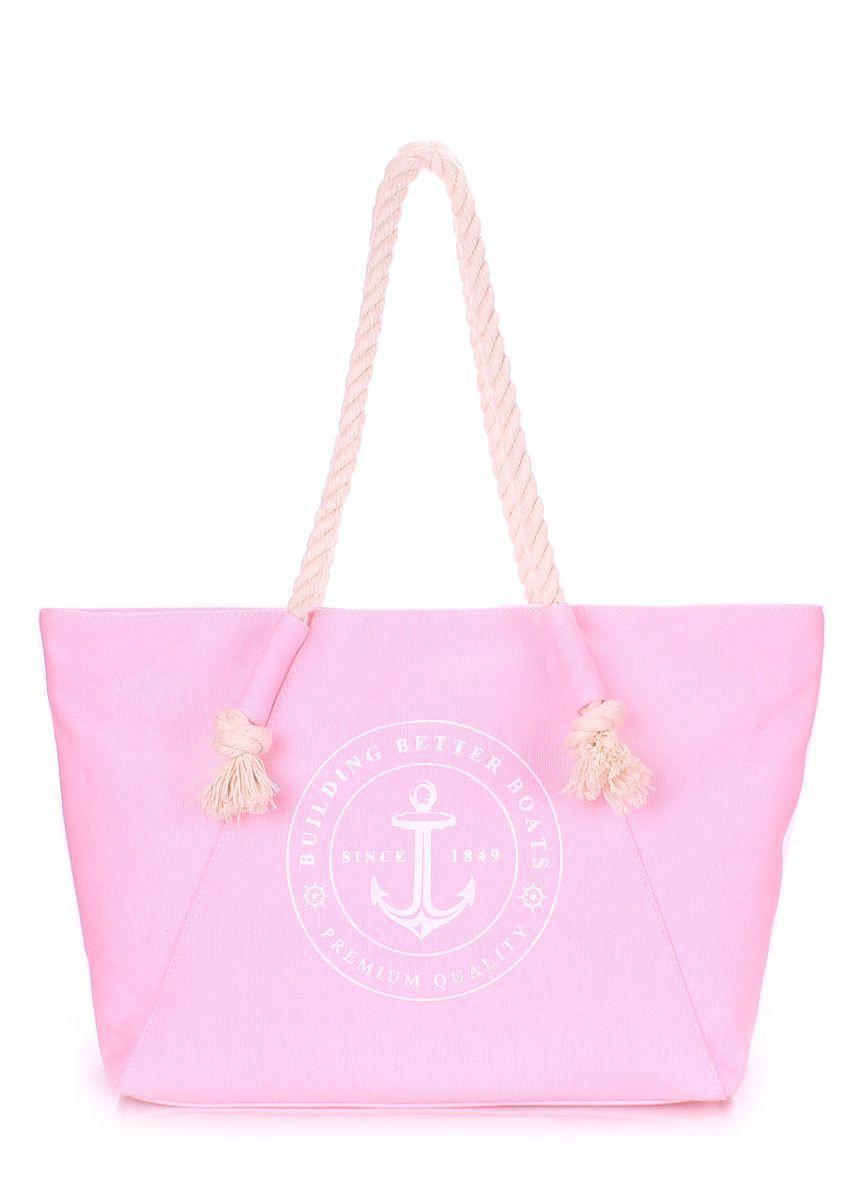Літня сумка POOLPARTY Breeze з якорем рожева