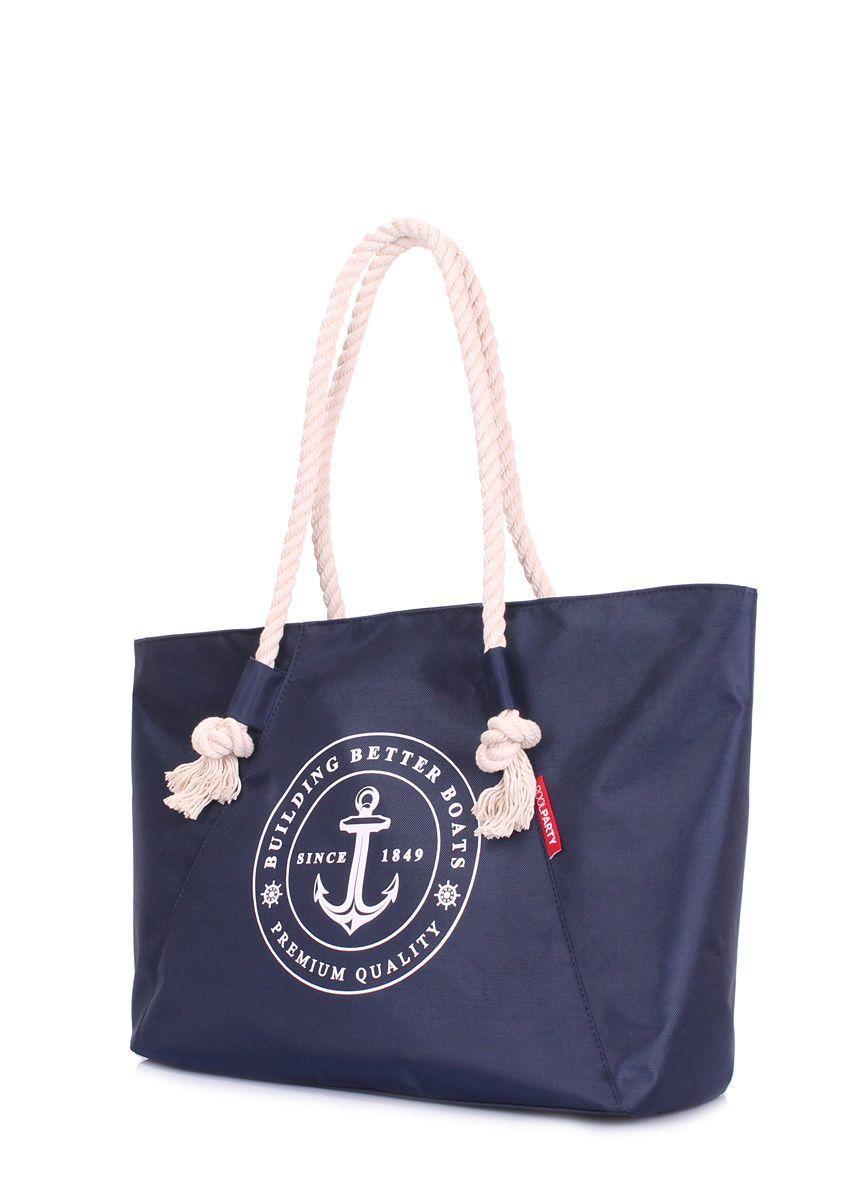 Літня сумка POOLPARTY Breeze з якорем синя