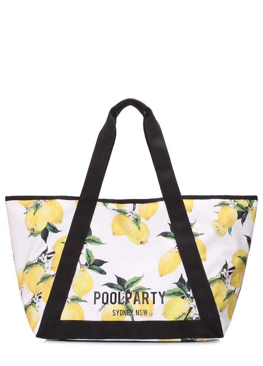 Літня сумка POOLPARTY Laguna з лимонами