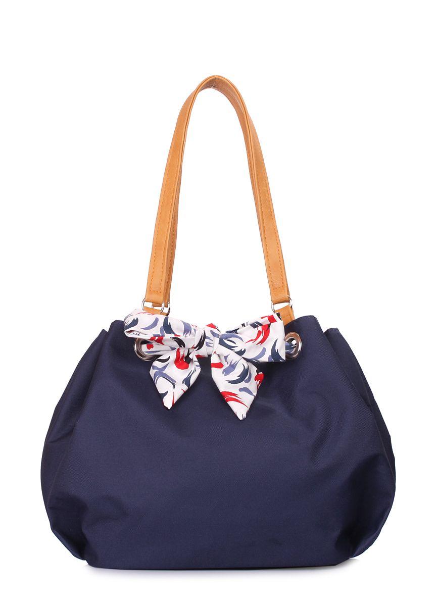 Літня сумка з бантом POOLPARTY Serena синя