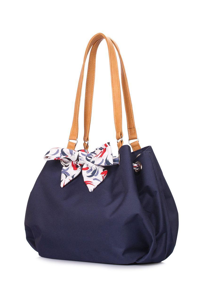 Літня сумка з бантом POOLPARTY Serena синя