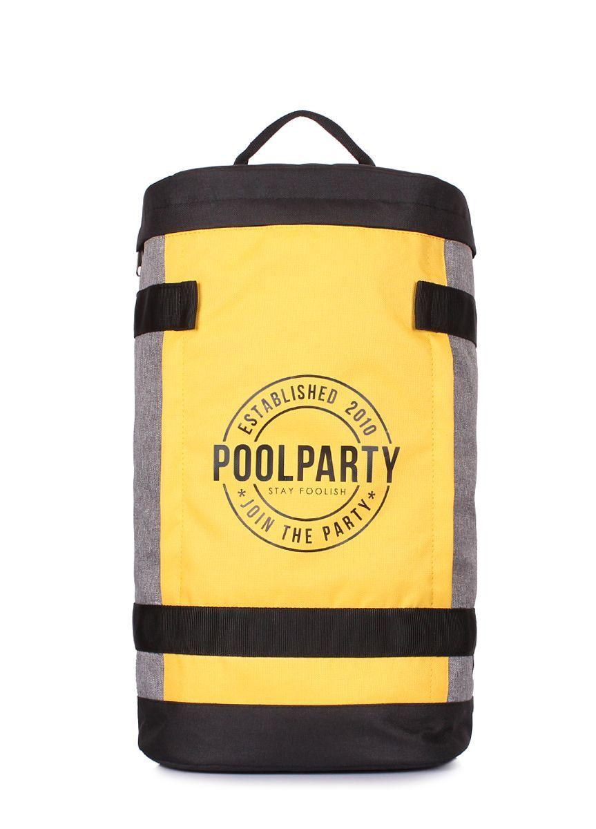 Молодіжний рюкзак POOLPARTY Tracker з принтом Жовтий