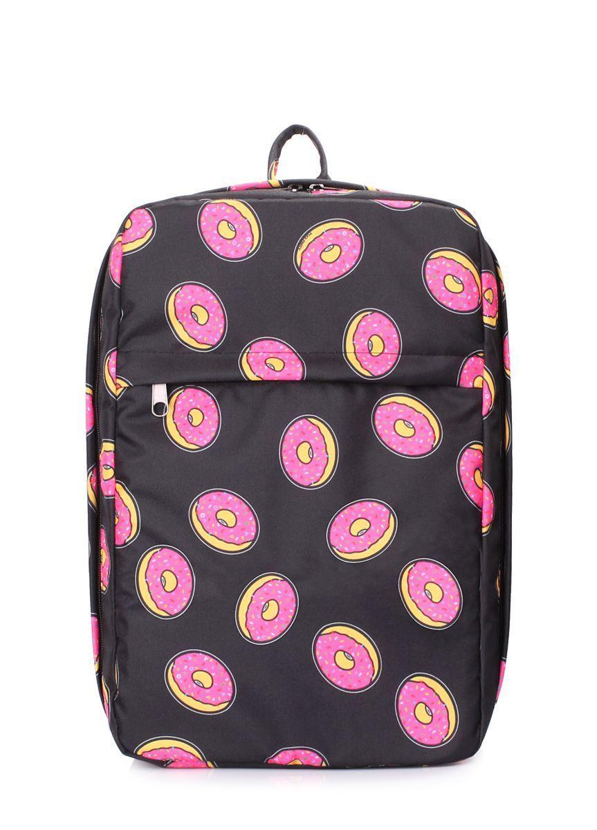 Рюкзак для ручної поклажі POOLPARTY Hub 40x25x20см Ryanair / Wizz Air / МАУ з пончиками