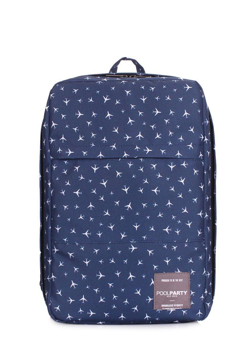Рюкзак для ручної поклажі POOLPARTY Hub 40x25x20см Ryanair / Wizz Air / МАУ з літачками
