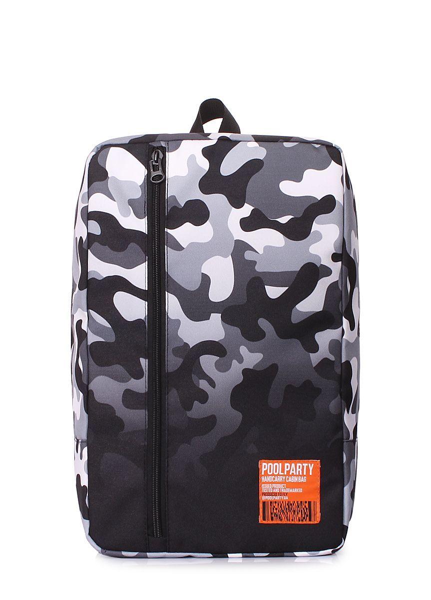 Рюкзак для ручної поклажі POOLPARTY Lowcost 40x25x20см Ryanair / Wizz Air / МАУ камуфляжний