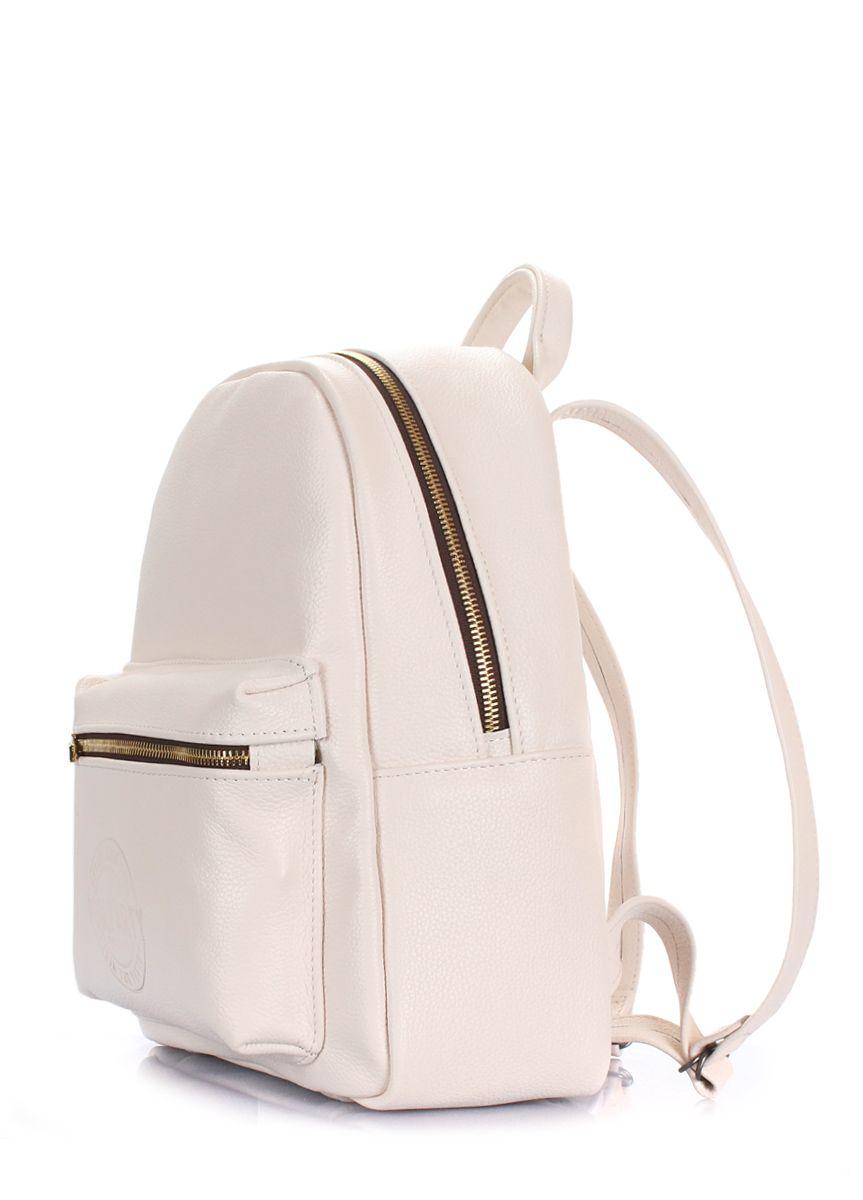 Рюкзак жіночий шкіряний  POOLPARTY Xs бежевий