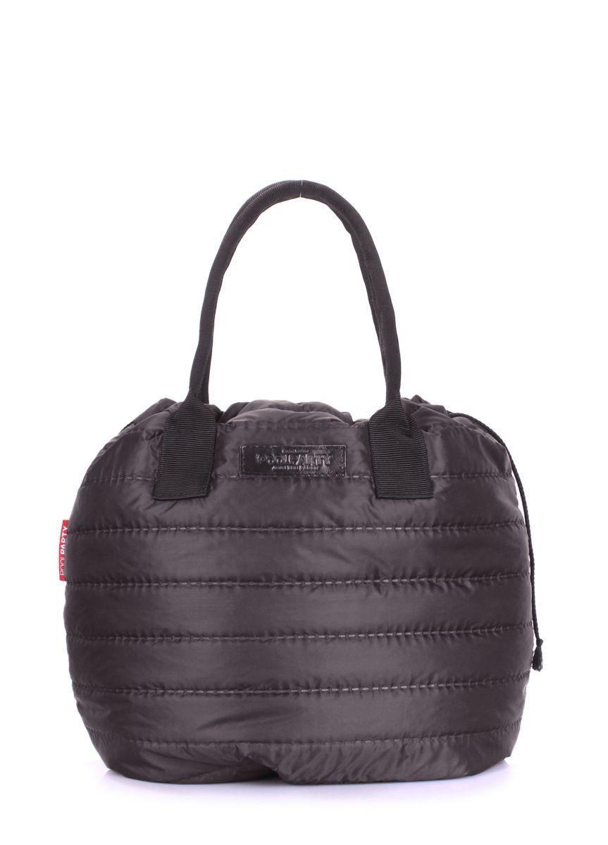 Стьобана сумка на шнурку POOLPARTY Muffin чорна