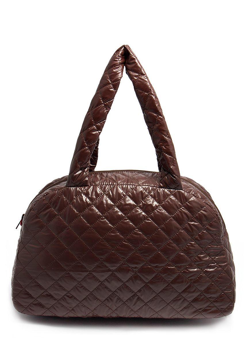 Стьобана сумка-саквояж POOLPARTY коричнева