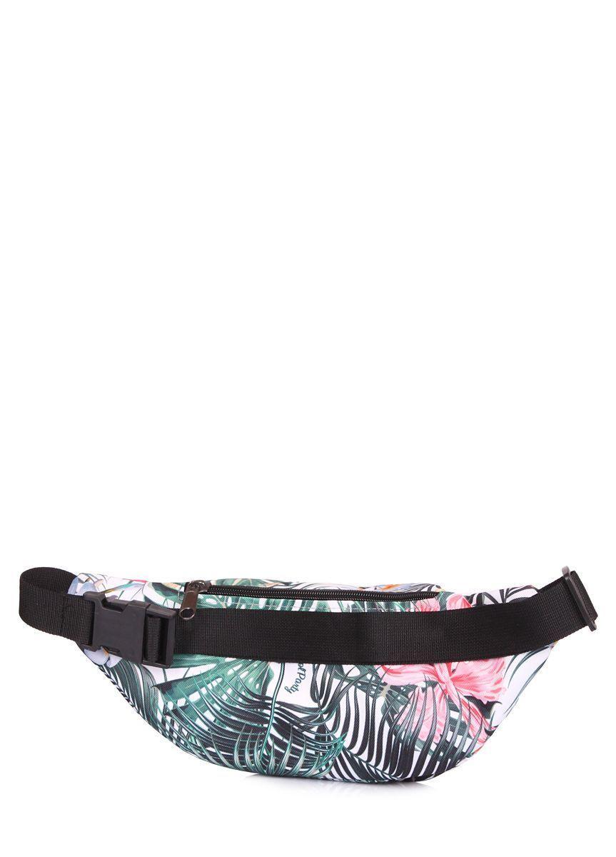 Сумка-бананка POOLPARTY Booster з тропічним принтом