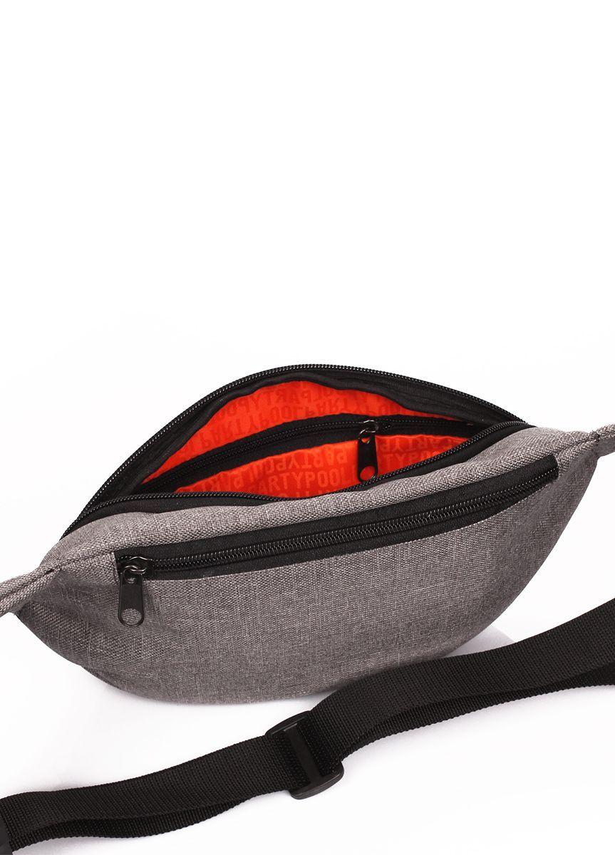Сумка-бананка POOLPARTY Hip Pack сіра
