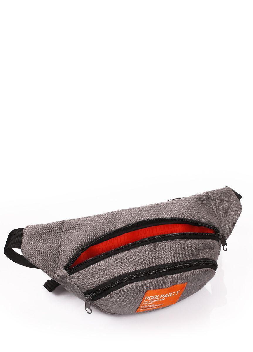 Сумка-бананка POOLPARTY Hip Pack сіра