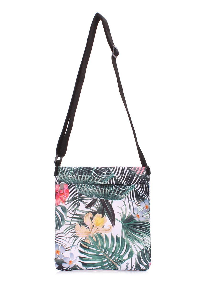 Сумка-планшет POOLPARTY Club з тропічним принтом