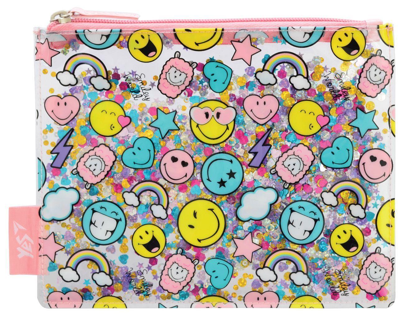 Пенал-косметичка YES з блискітками "Smile World"