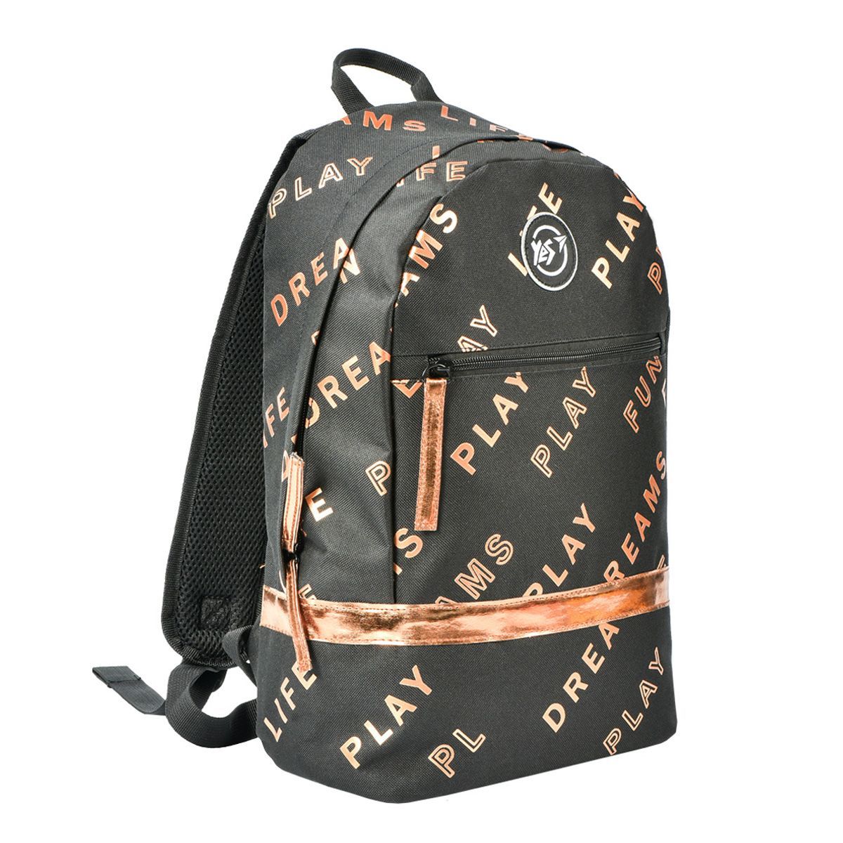 Рюкзак молодіжний YES T-101  "Private" чорний/золото