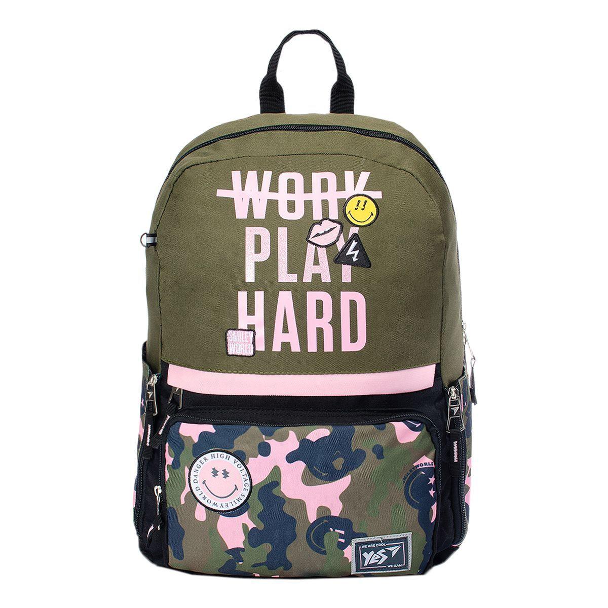 Рюкзак молодіжний YES Т-82  "Smiley World" Military girl