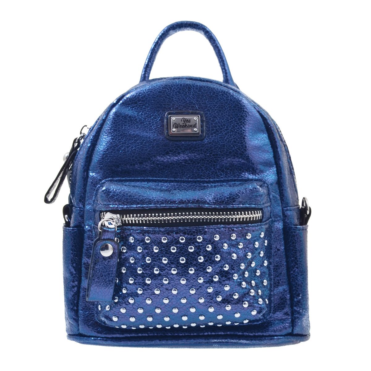 Сумка-рюкзак, синя, 17*20*8см