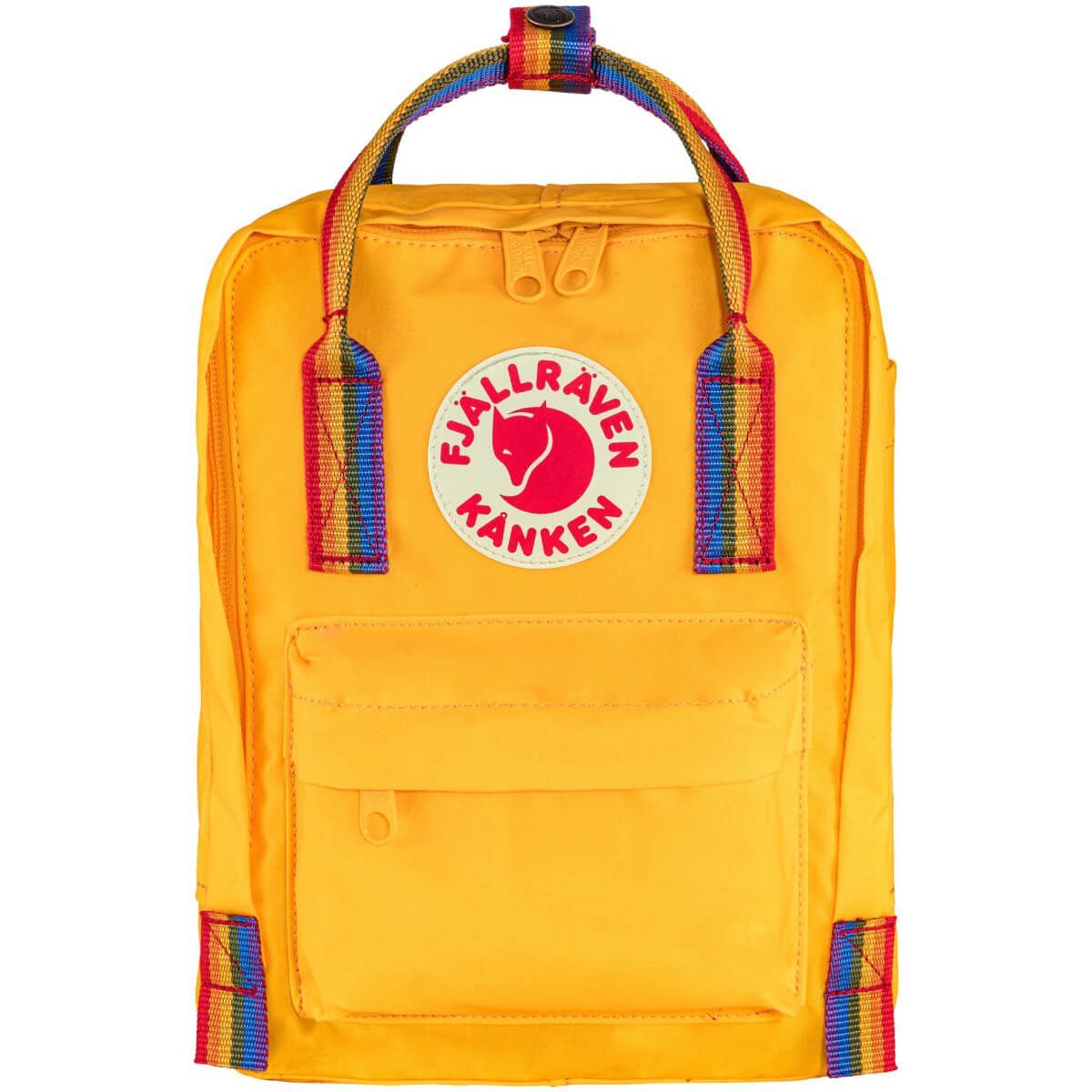 Міський рюкзак Fjallraven Kanken Rainbow Mini Warm Yellow/Rainbow Pattern 7 л 23621.141-907